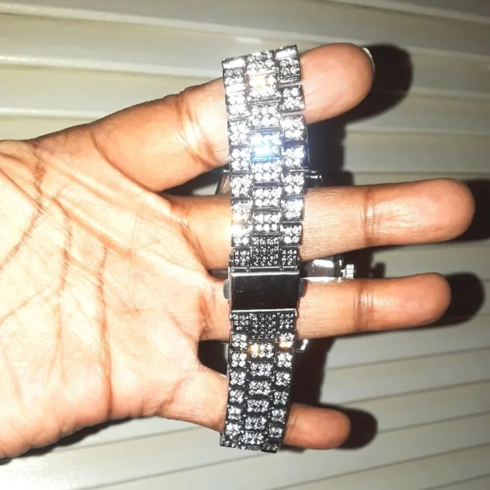 Diamond cuban link watch